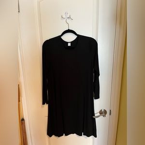 New Black 3/4 Sleeve Shift Dress